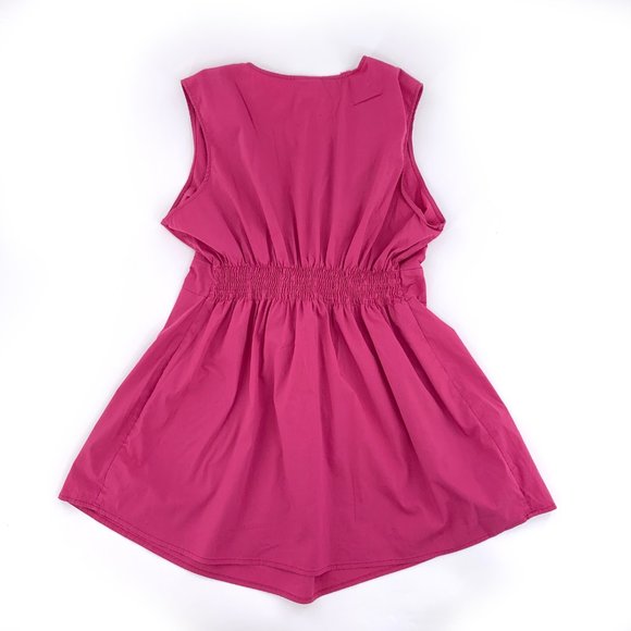 Motherhood Maternity Pink Babydoll Sleeveless Top V-Neck Tie Elastic Waist Large - Picture 8 of 8